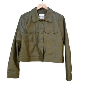 NWT Bagatelle Collection Faux Leather Cropped Jacket – L